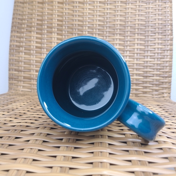 Cold Mountain Pottery Coffee Mug Clearwater Lodge Aspen Leaves Engraved Blue - Picture 10 of 13